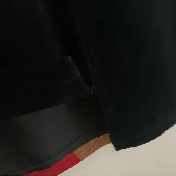 Vintage 1980s multicoloured leather patchwork mini size 14 - Picture 9 of 9